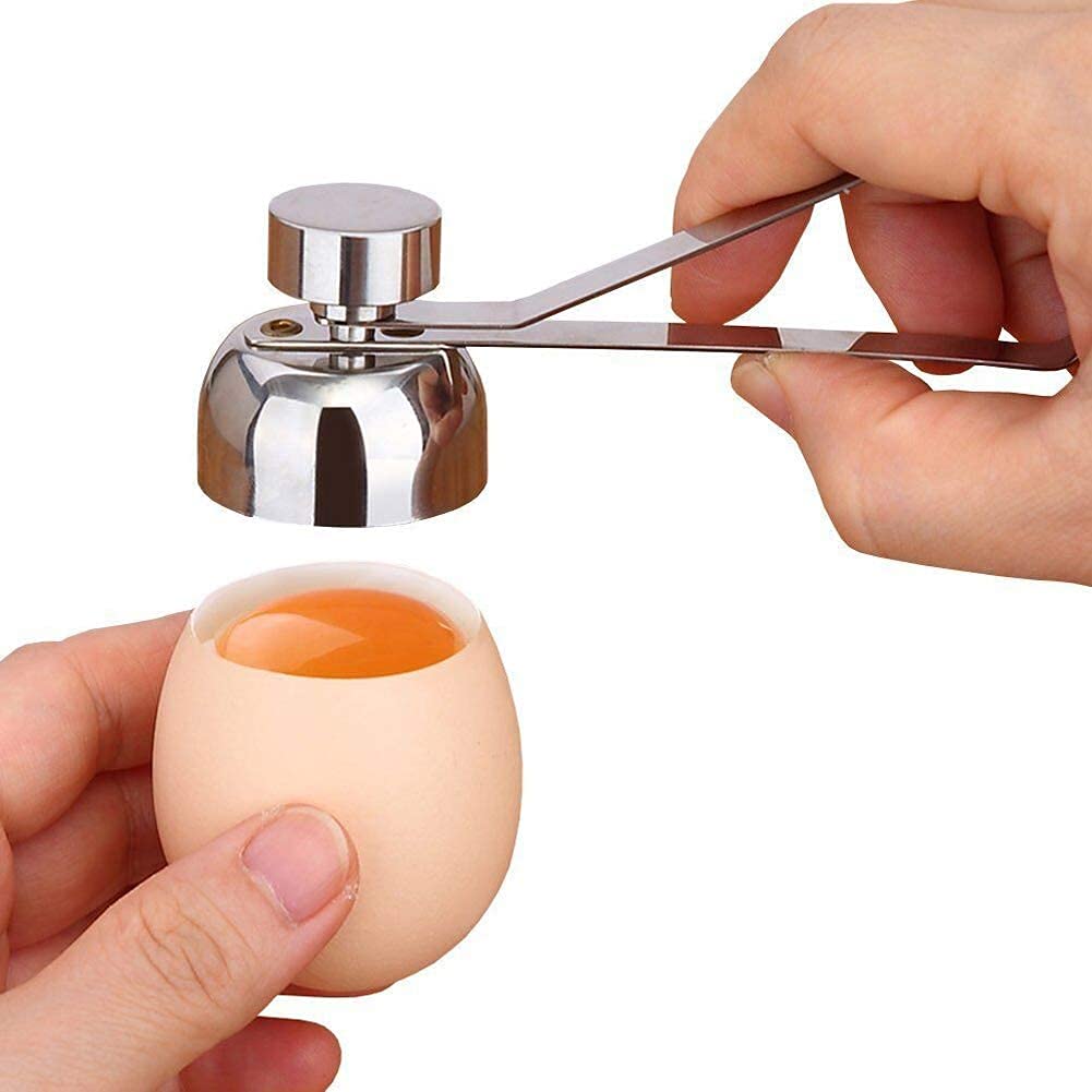 Colibrox 1Pack Egg Cracker Topper, Ashero Stainless Steel Egg Opener Eggshell Cutter Kitchen Remover Tool For Raw/Soft Hard Boil
