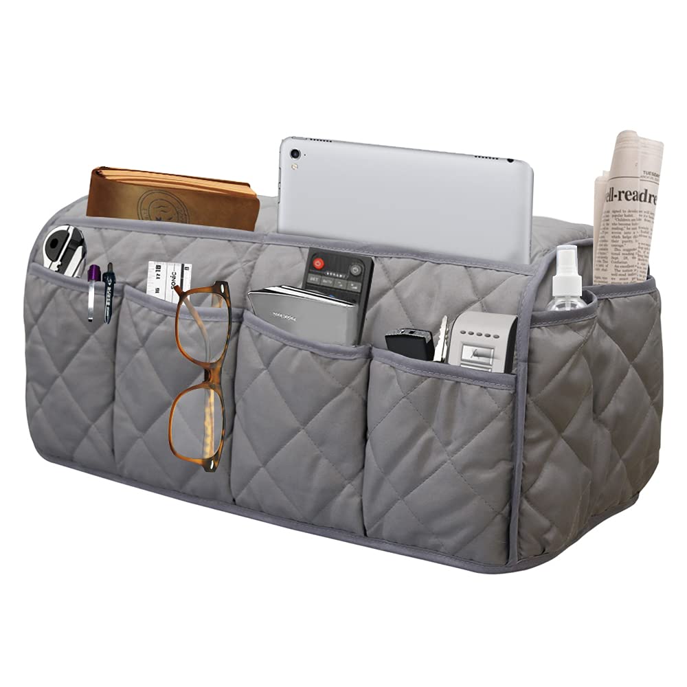 Benuomi Sofa Armrest Organizer Waterproof Armchair Caddy Remote Control Holder for Recliner Non Slip Recliner Organizer Chair Ar