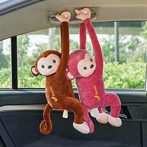 Plush Pipi Monkey Toy Style Anime Tissue Holder Tissue Box Cartoon Tissue Cover Paper Holder Napkin Box Paper Storage Box Tissue