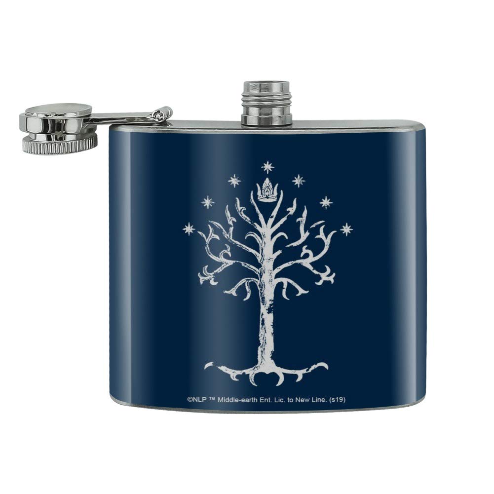 The Lord Of The Rings Tree Of Gondor Stainless Steel 5Oz Hip Drink Kidney Flask