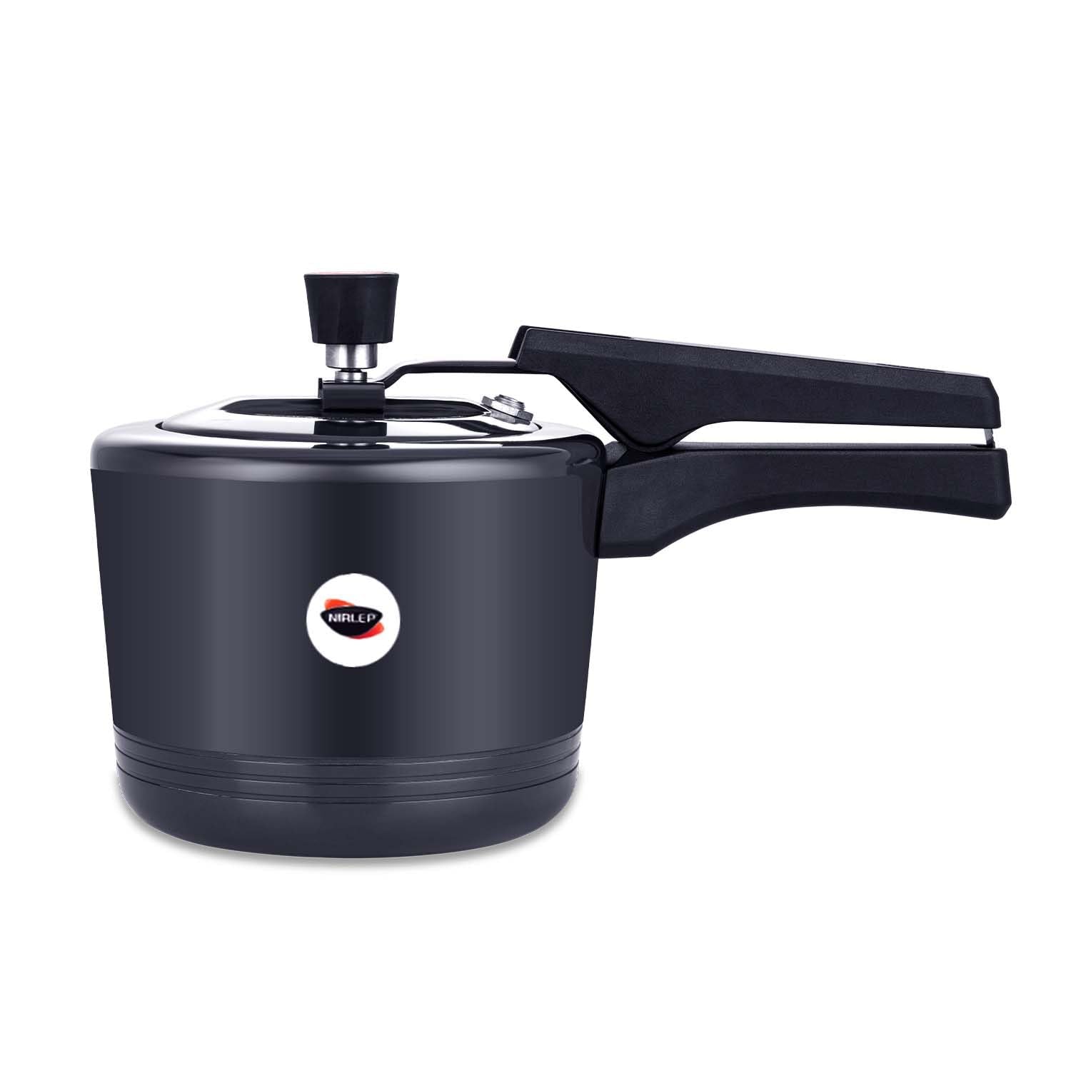 Nirlep Nutrihealth Pro 3 Litre Inner Lid Hard Anodized Aluminium Pressure Cooker