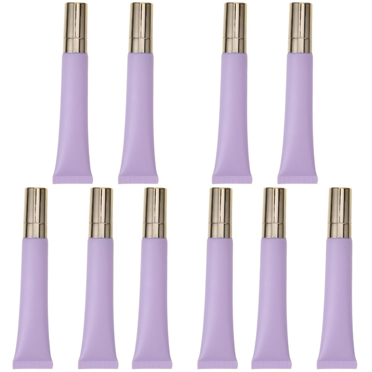 FRCOLOR 10Pcs Refillable Eye Cream Tubes with Massage Applicator Portable Travel Dispenser for Essential Oils and Cosmetics