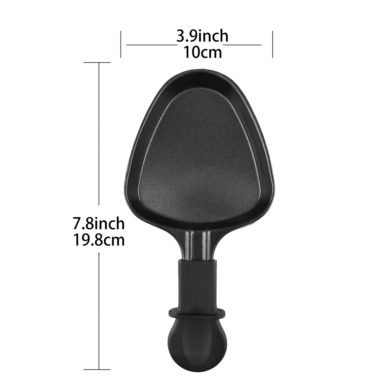 Honne 8Pcs/Set Triangle Shape Non-Stick Coating Mini Iron Raclette Grill Pan Cheese Pan Replacement/Additional Raclette Dishes M