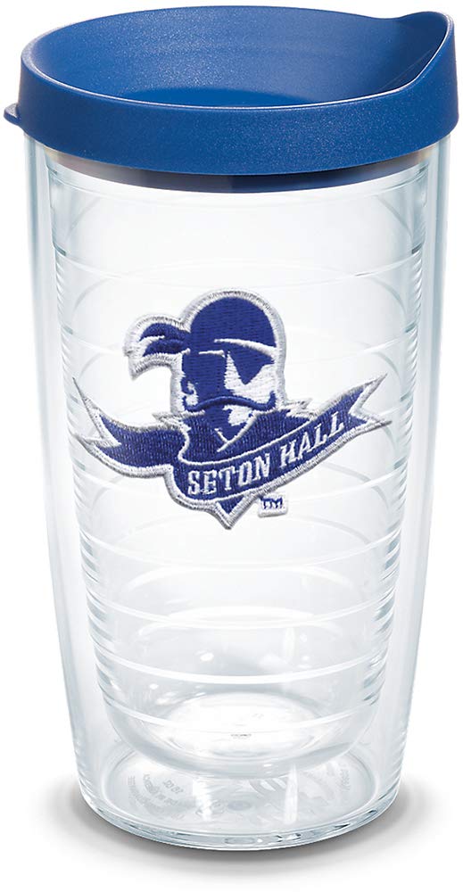 Tervis Seton Hall Pirates Logo Tumbler With Emblem And Blue Lid 16Oz, Clear