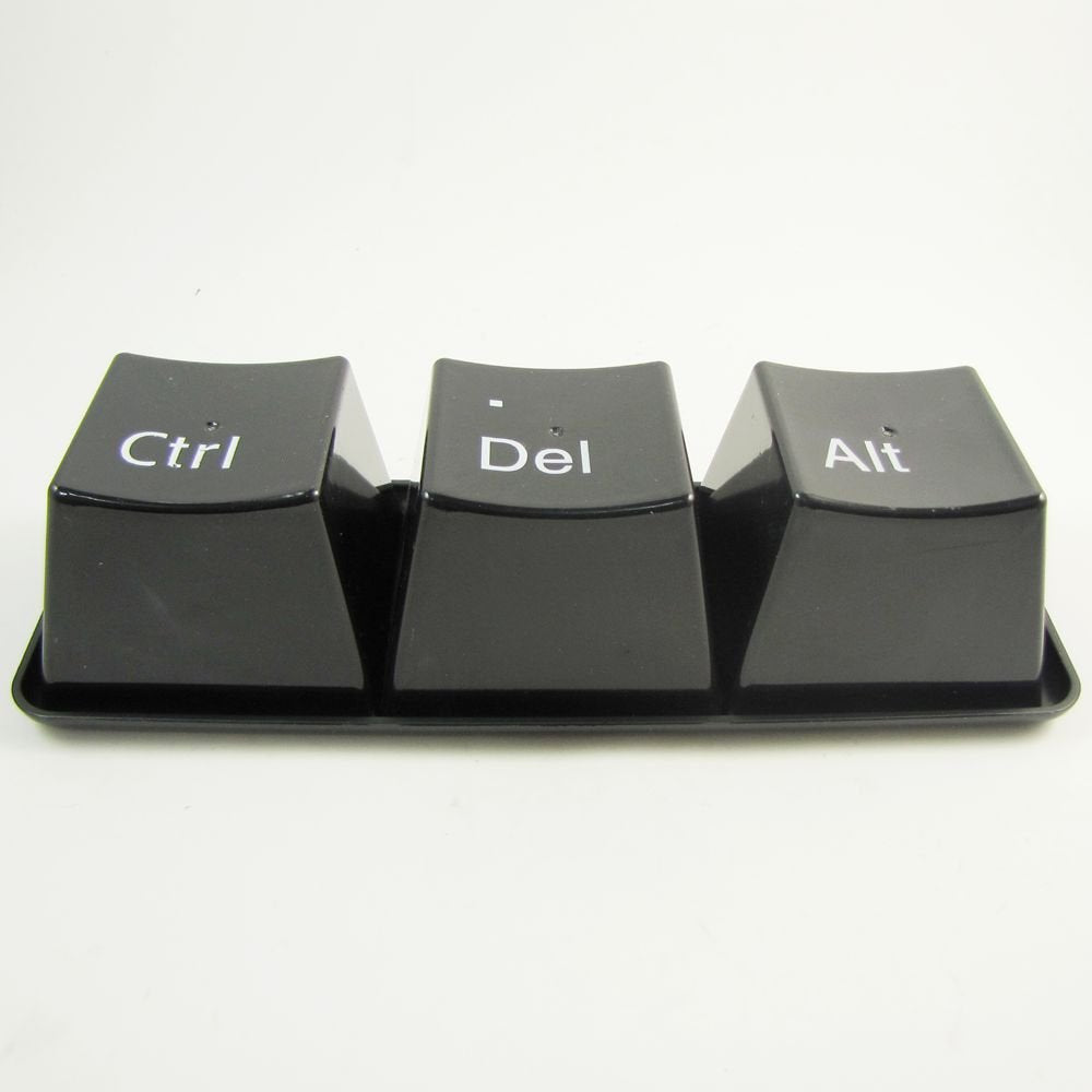 New 3 Pcs Keyboard Coffee Tea Water Cup Ctrl Del Alt Key Mug With Tray Set