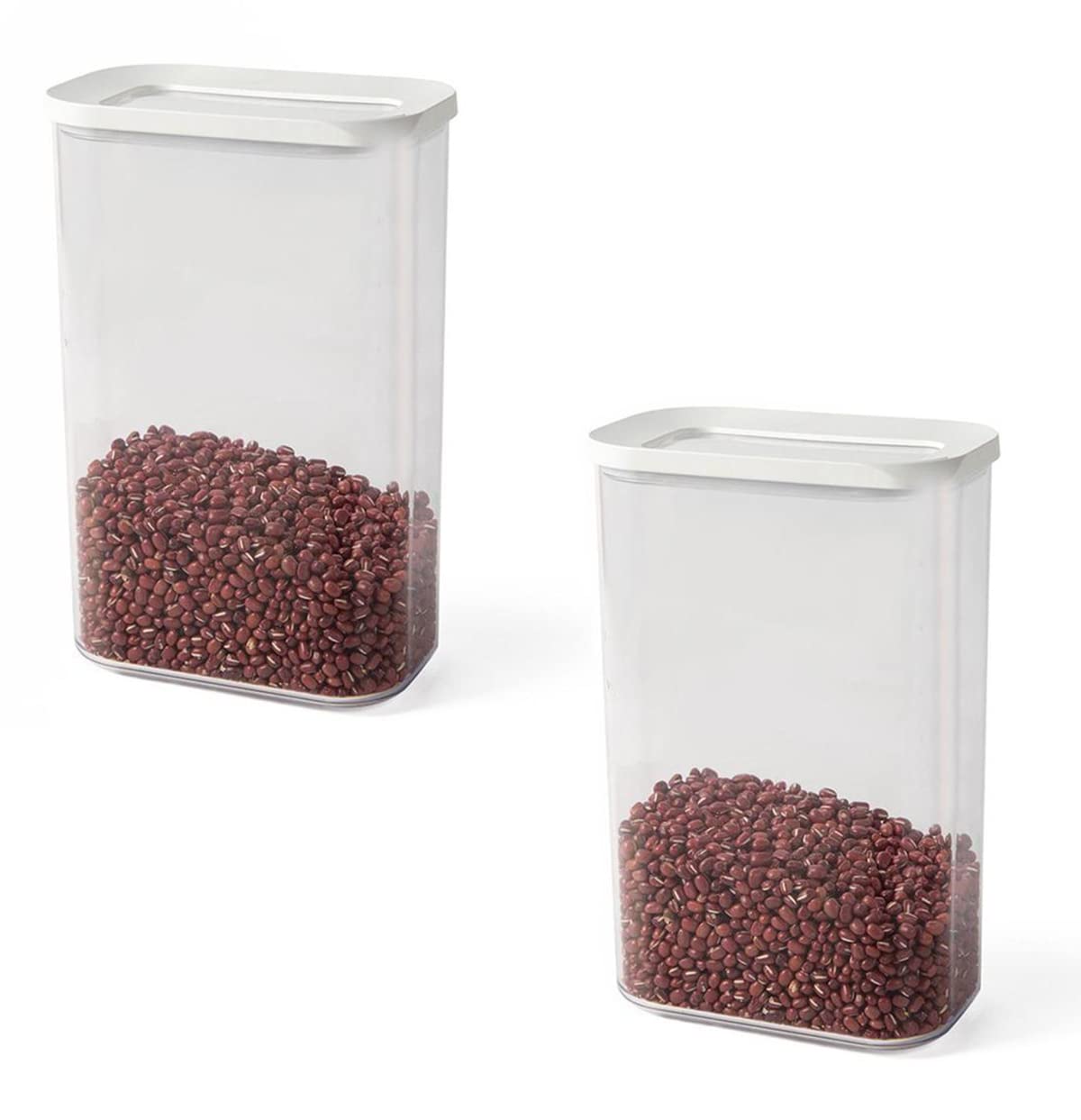 Besillia Rice Grain Clear Plastic Storage Box Leak Proof Food Storage Container For Rice Sugar Candy Flour Kitchen Pantry Organi