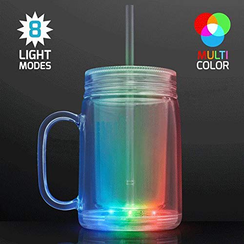 Blinkee Led Mason Jar Travel Mug By