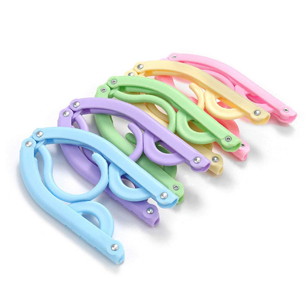 10 Pcs Travel Hangers - Portable Folding Clothes Hangers Travel Accessories Foldable Clothes Drying Rack For Travel
