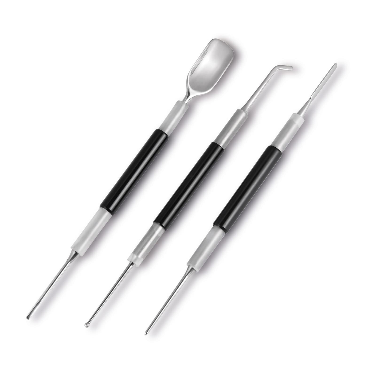 Latte Art Set (3 Tools) For Latte Art, Cappuccino And Espresso, Santow Espresso Latte Art Tools, Spoon & Lance, Spatula & Spike