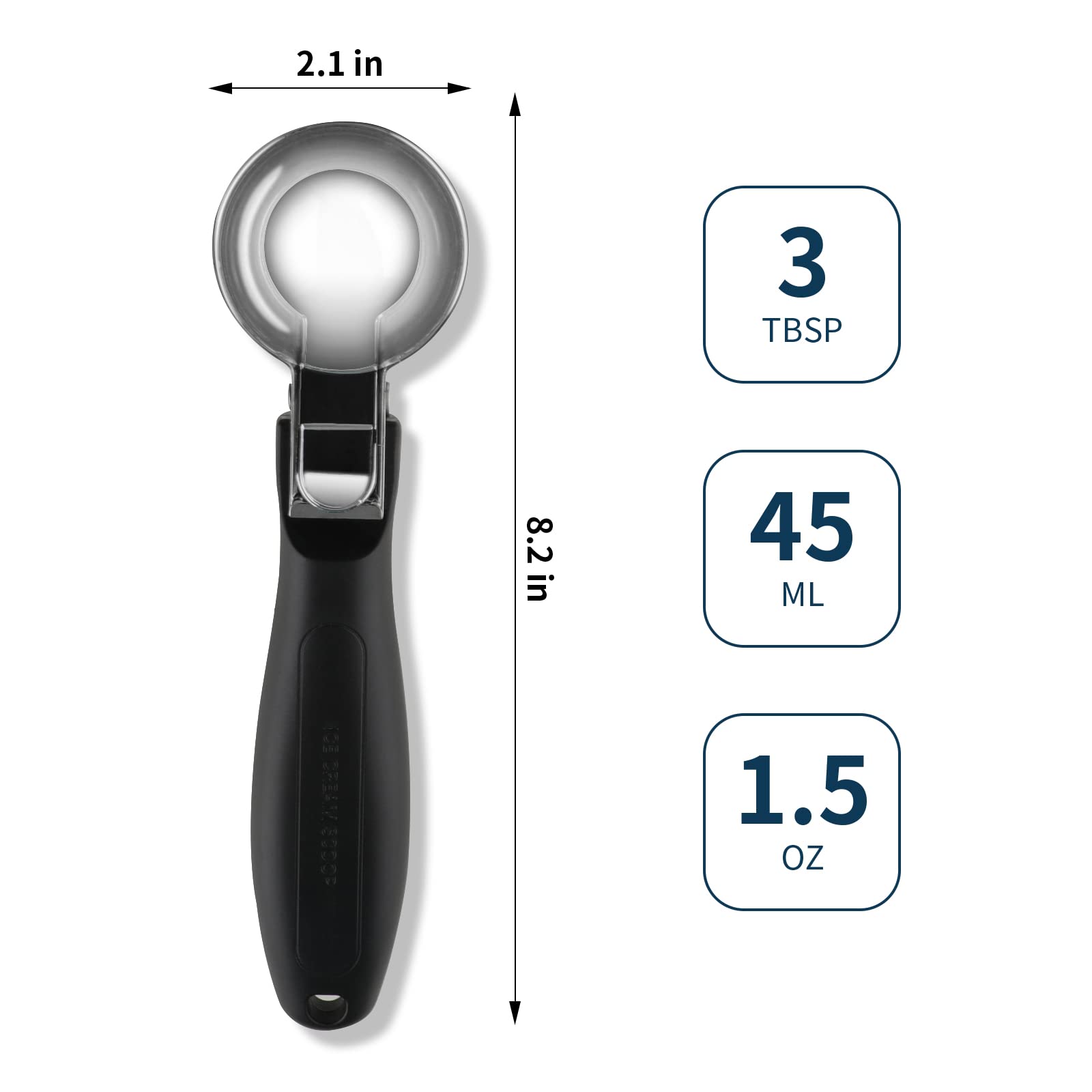 Otvafava Ice Cream Scoop, Large Cookie Scoop With Ergonomic Soft Grip Handle, Heavy Duty Multifunctional Baking Scooper For Sund