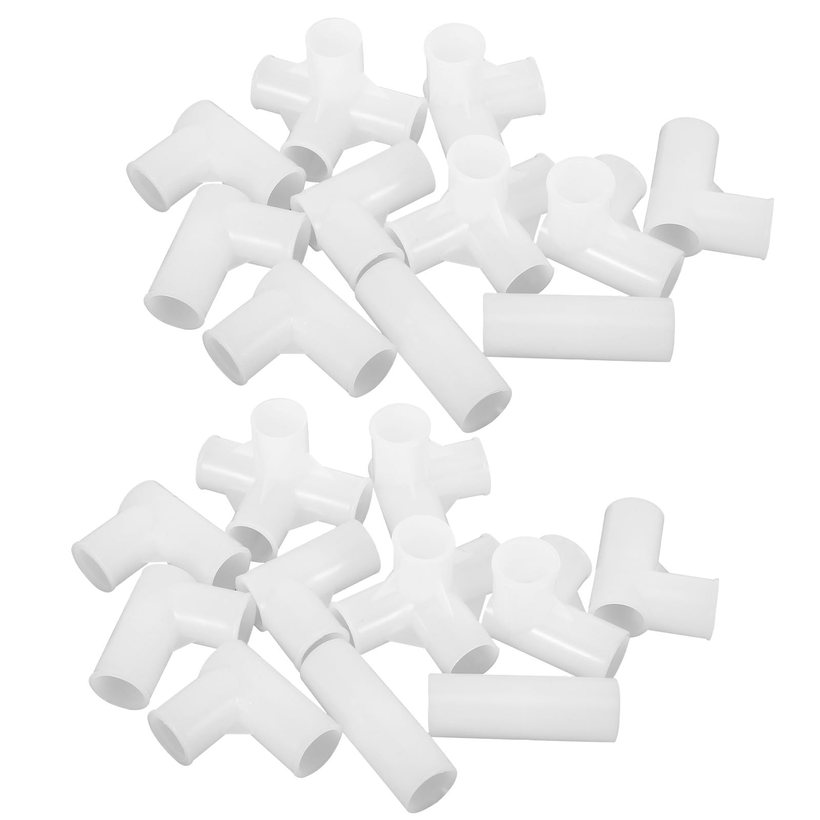 Levemolo 40PCS Closet Rod Connector Fitting  Plastic Connectors for Wardrobe Closet, Shoe Rack, Or Bedroom Shelves Assembly 16m