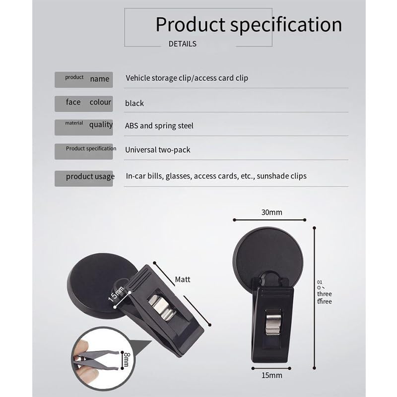Opexicos 4Pcs Removable Towel Card Holder Fixing Clip Car Ticket Clip Suction Cup Bracket