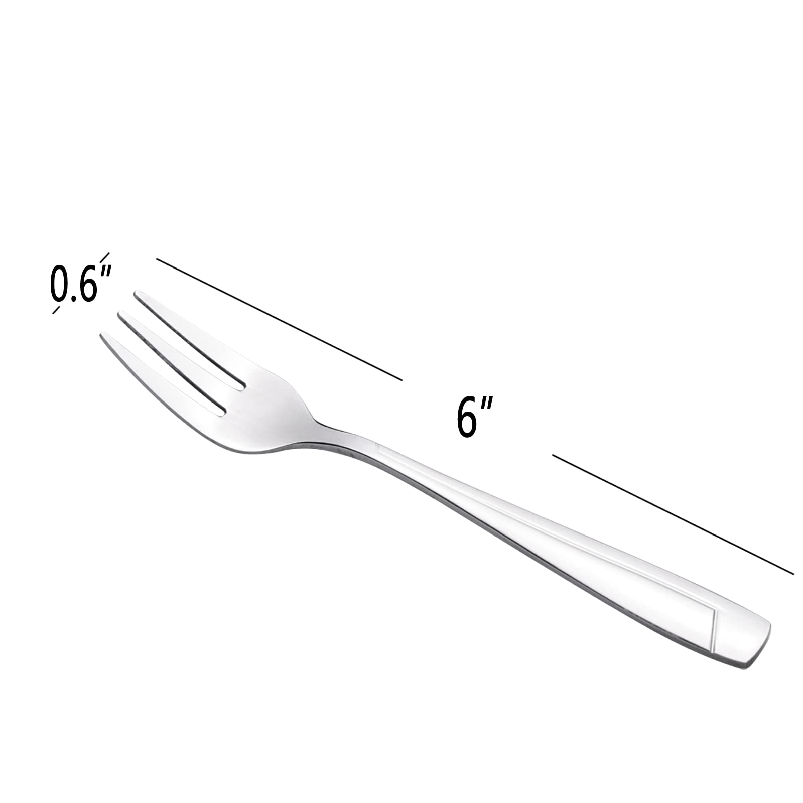 Cand 16 Piece Stainless Steel Tasting Appetizer Forks, 6 Inches