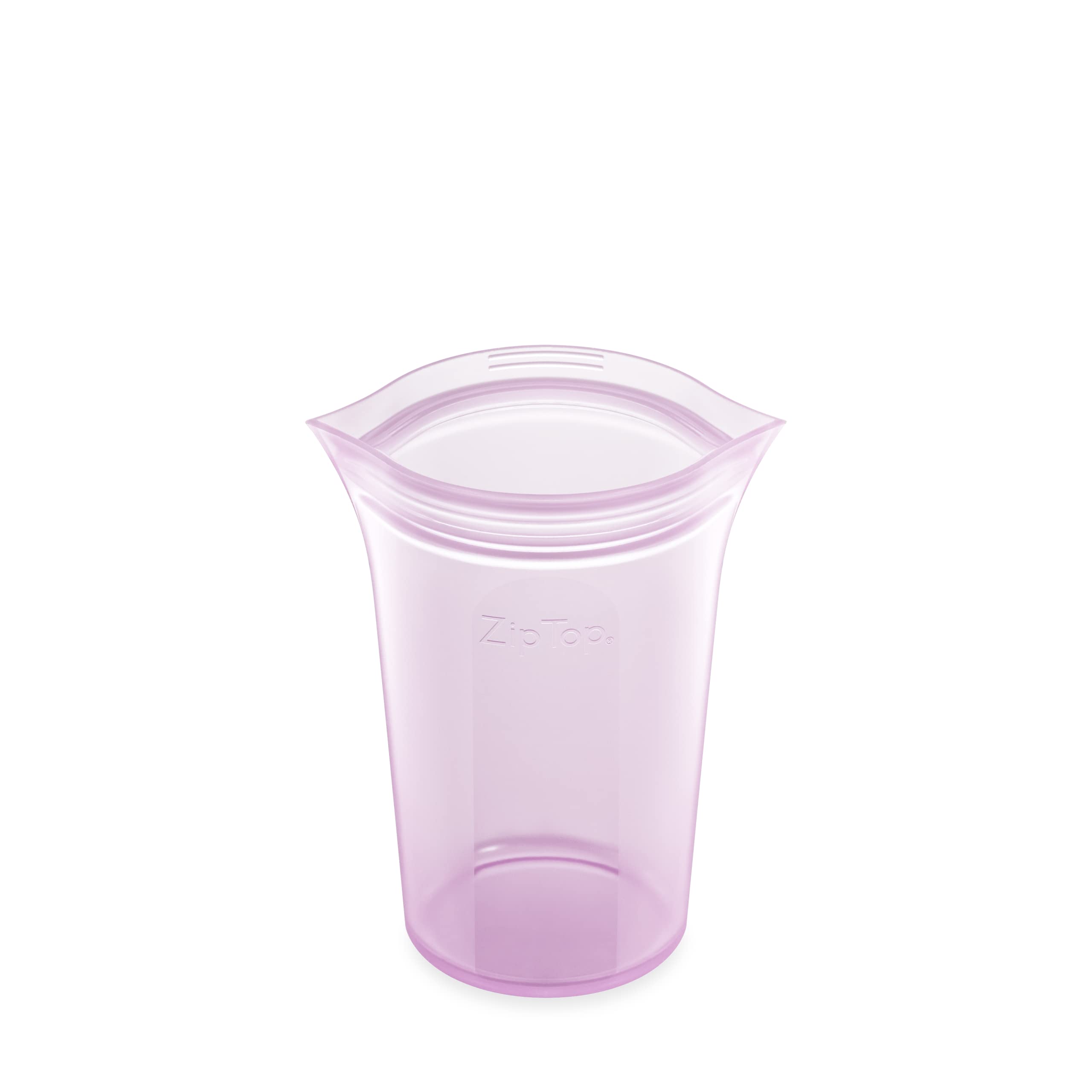 Zip Top Reusable Food Storage Bags | Medium Cup [Lavender] | Silicone Meal Prep Container | Microwave, Dishwasher and Freezer Sa