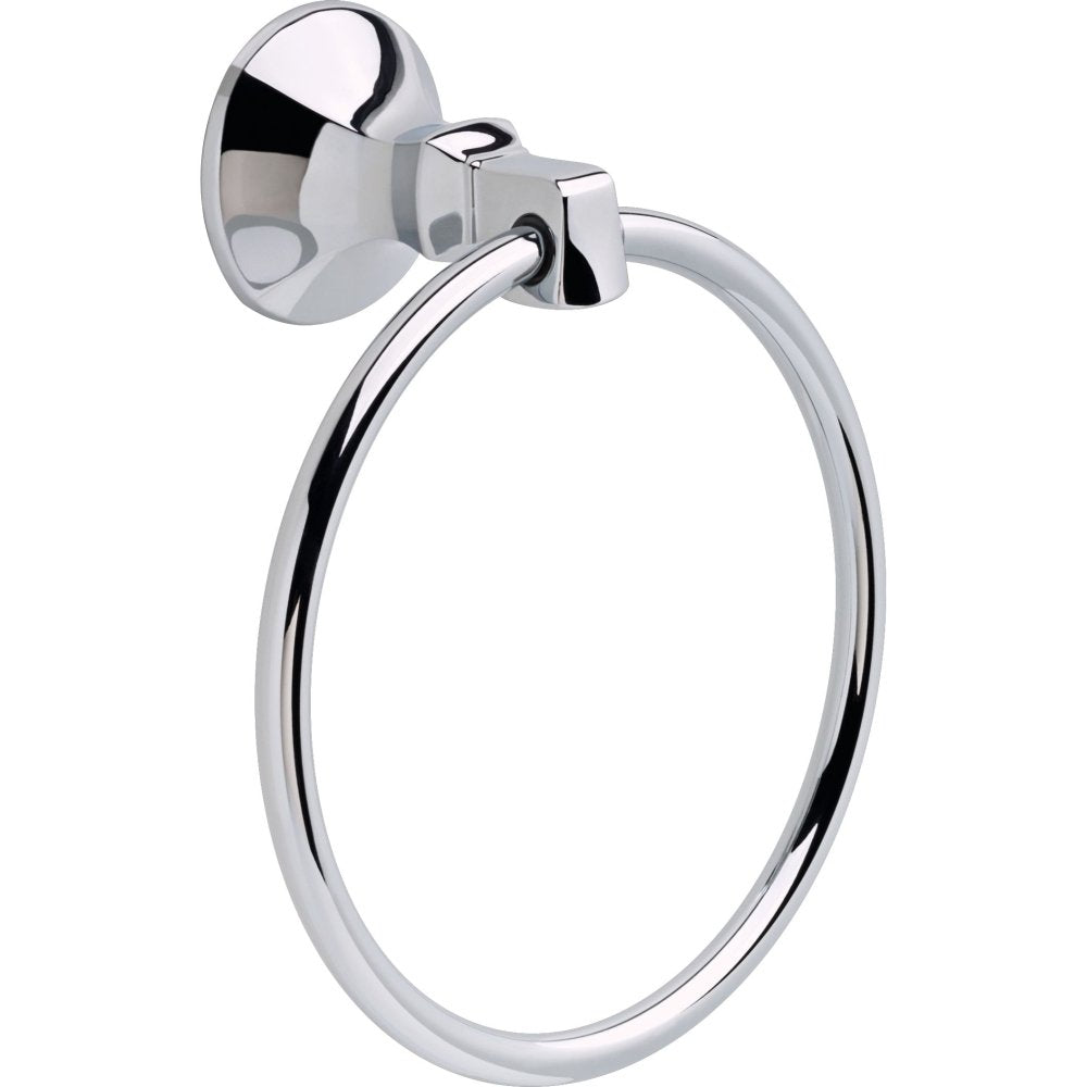 Delta Faucet 76446 Ashlyn Wall Mount Round Closed Towel Ring Bath Hardware Accessory In Polished Chrome