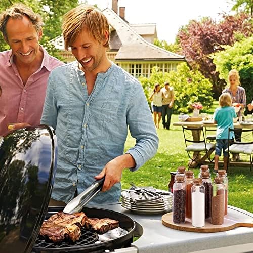 Tobwolf 12Pcs 50Ml / 1.7Oz Glass Spice Bottles, Silica Glass Seasoning Jars With Cork, Empty Spice Containers Seasoning Bottles,