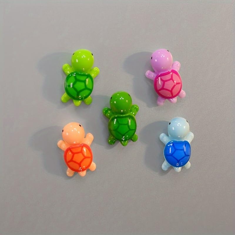 Kawaii Cartoon Sea Turtle Refrigerator Magnets - Cute Decorative Whiteboard Magnets For Office And Kitchen Decoration (6Pcs Turt