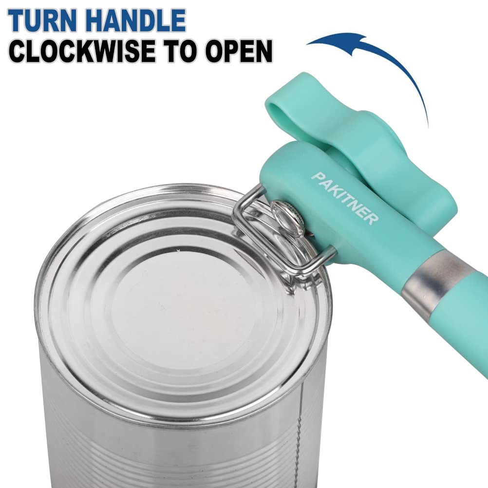 Pakitner- Cut Safe Can Opener, Manual Can Opener Smooth Edge - Handheld Side Cut Can Opener, Ergonomic Smooth Edge, Food Grade S