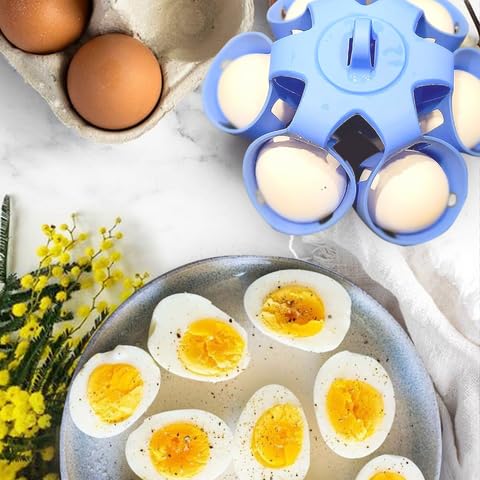 Theeggdropper Silicone Egg Boiling Gadget, Cooks 6 Eggs At A Time, Dishwasher Safe, Hard Boiled Egg Holder, Makes Hard Or Soft B