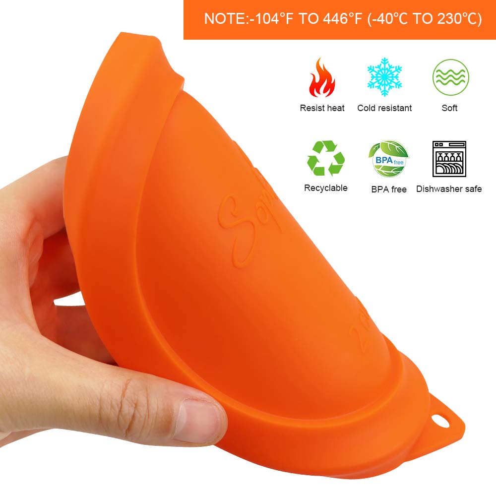 Sophico 2 Cup Round Silicone Storage Cover Lids Replacement For Anchor Hocking And Pyrex 7200-Pc Glass Bowls (Container Not Incl