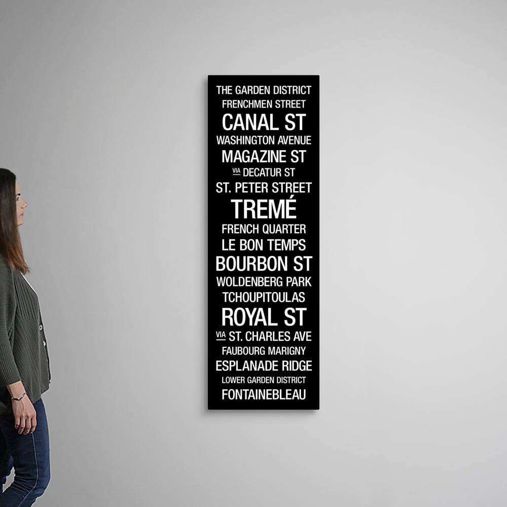 Canvas On Demand Bus Roll: New Orleans Canvas Wall Art Print By Kate Lillyson, Home Decor, Black And White Artwork, 20''X60''