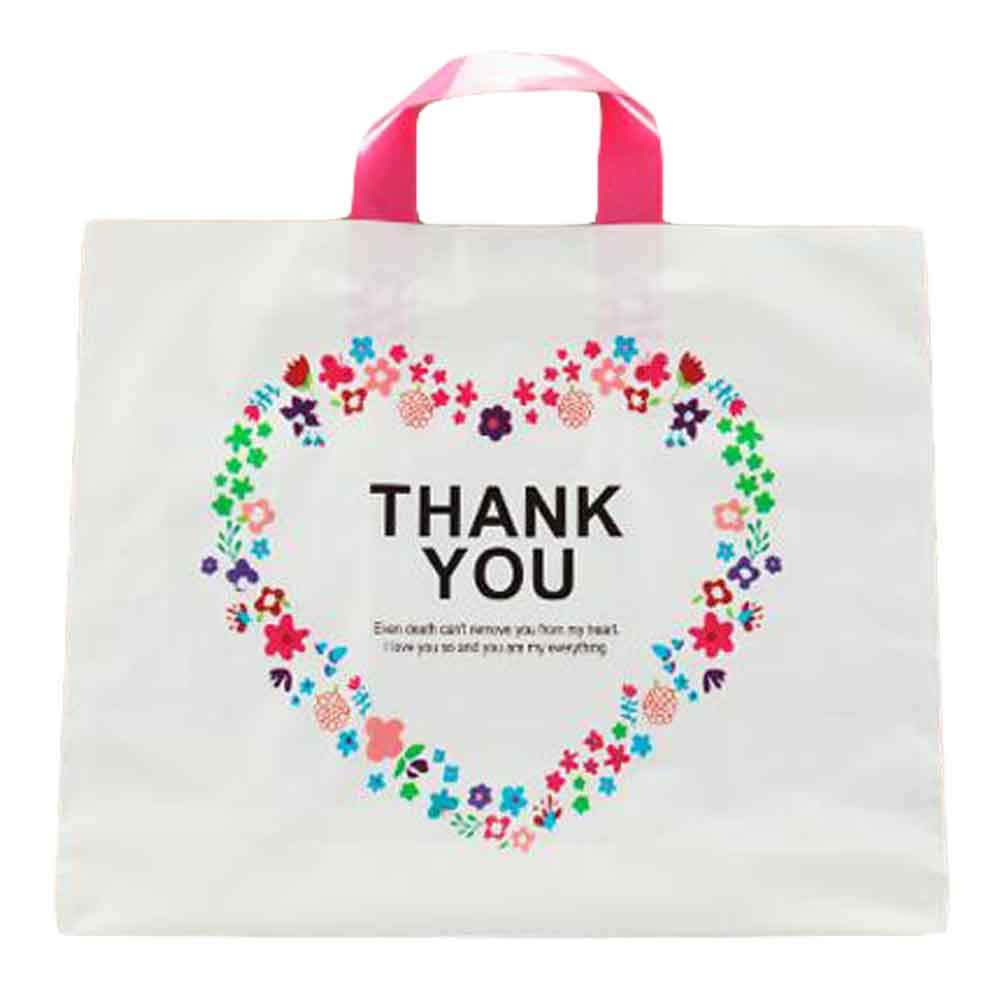 Panda Legends Thank You - 50 Pieces Plastic Shopping Bags Gift Bag Boutique Bags Carry Bags