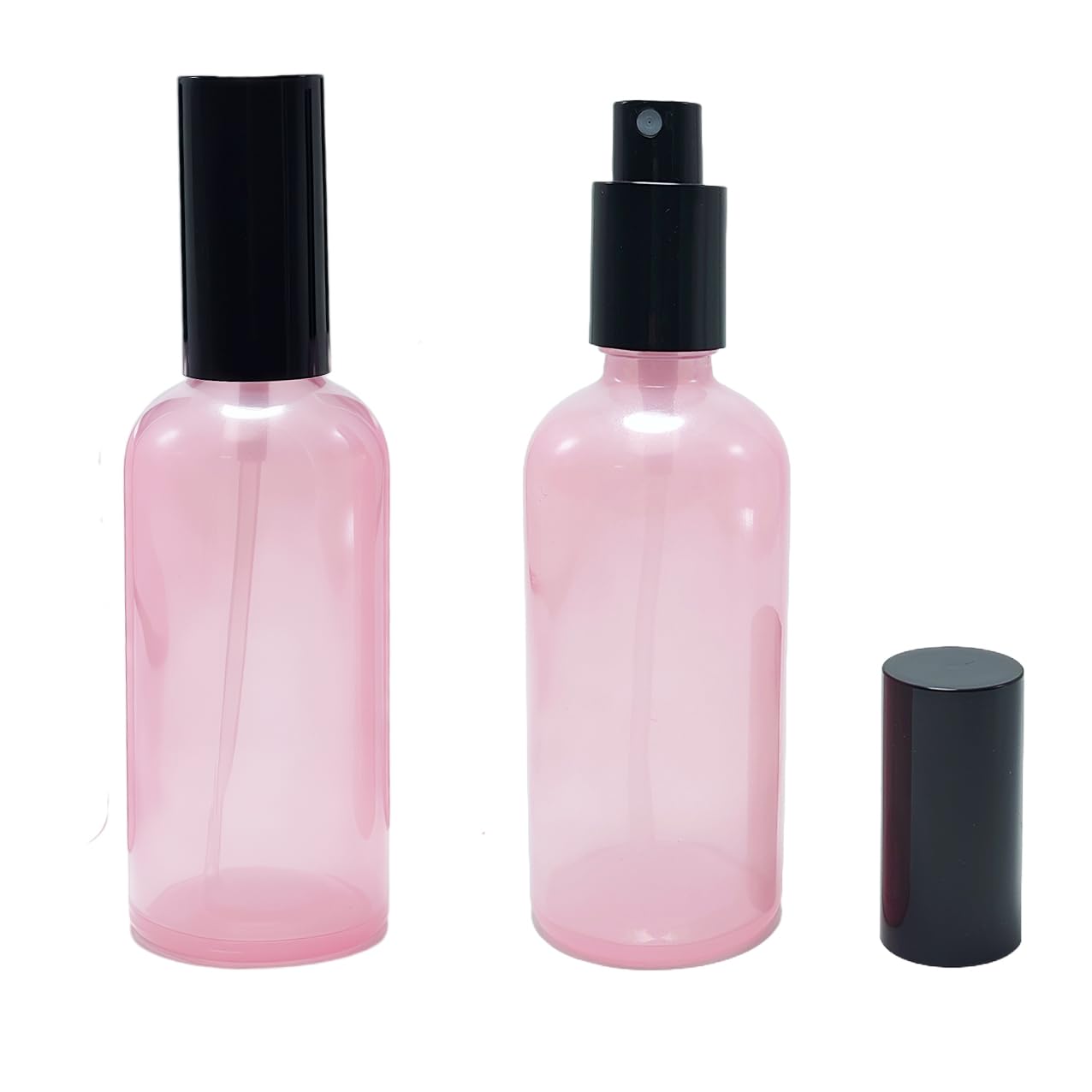 QUUPY 2PCS 100mL/3.4oz Empty Refillable Glass Purfume Spray Bottle Container Vials With Fine Mist For Cosmetic Perfume Samples M