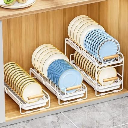 Otistores Counter Cabinet And Shelf Kitchen Supplies Dish Rack Large Capacity PullOut Cabinet Dish Drying Rack NoPunch SlideO