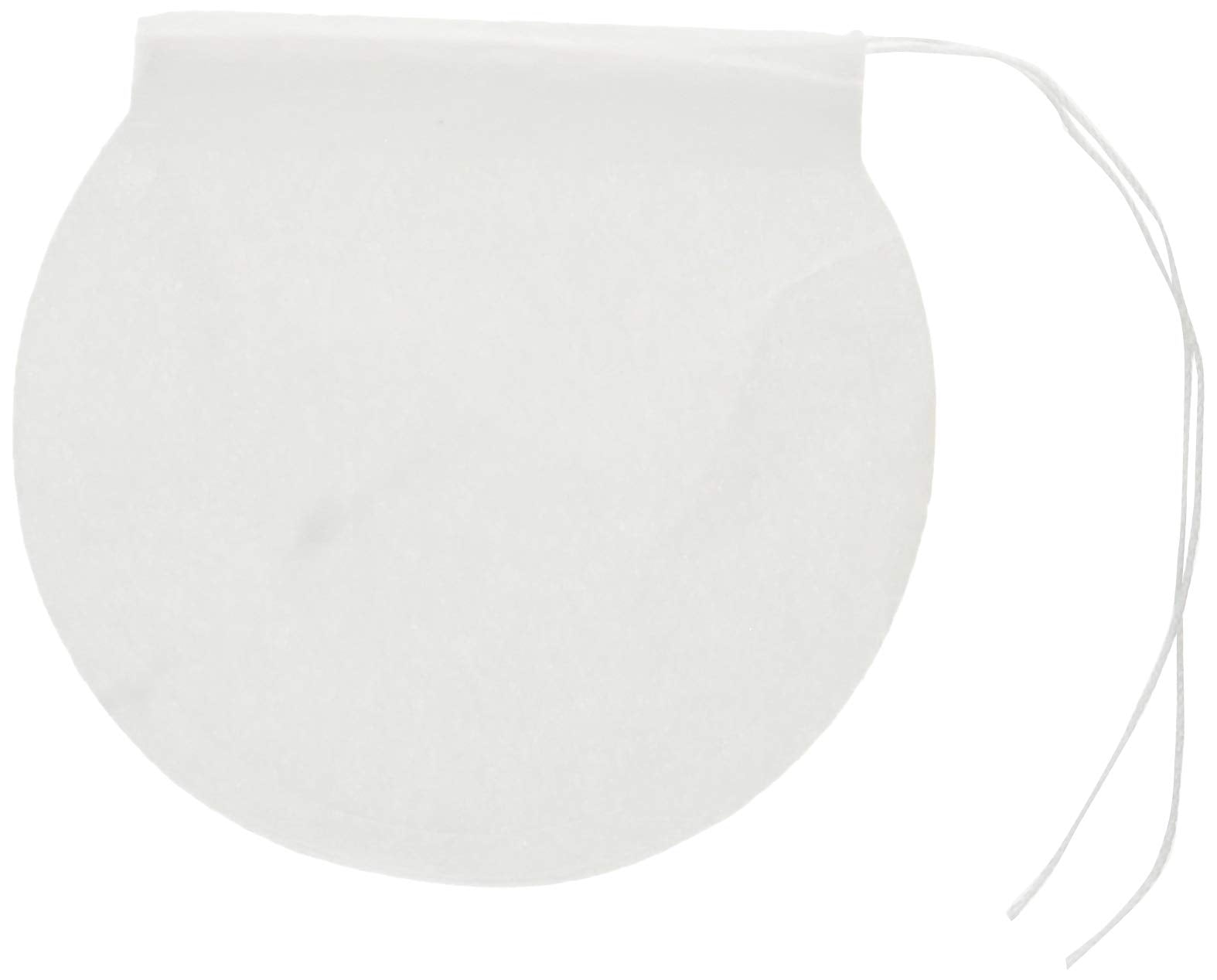 Special Tea 100 Count Round Empty Tea Bags With Draw String Closure, 2.25'' X 2.5'', White