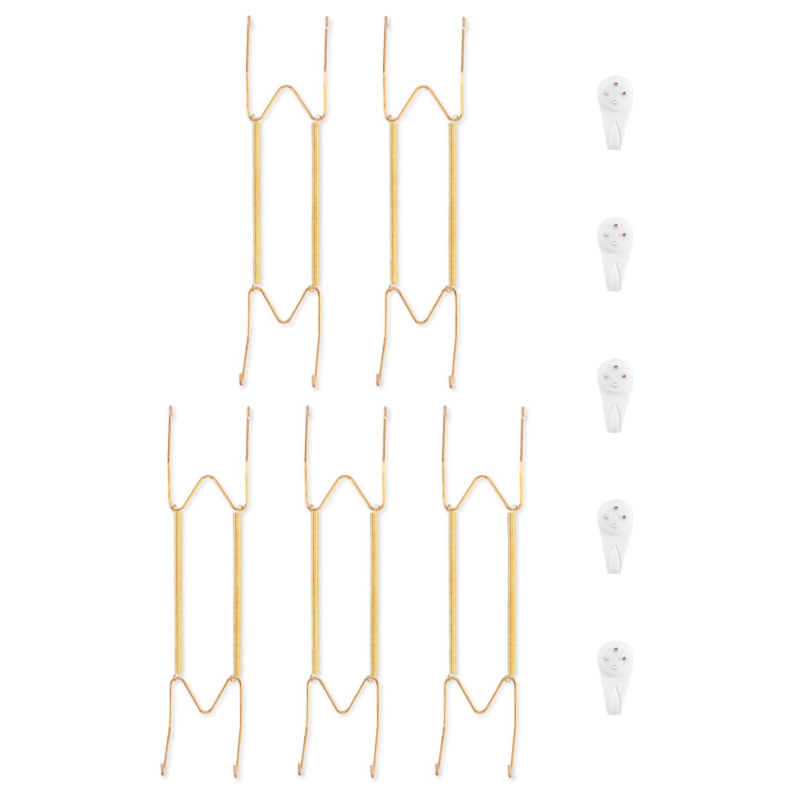 Bilillo 5 Pack Plate Hangers for the Wall, Suitable for 12-16 inch Art Plate, Stainless Steel Invisible Heavy Duty Wire Plate Ho