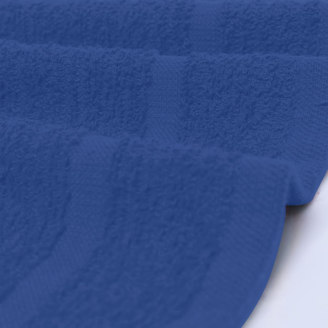 Avalon Towels Cotton Washcloths - (Pack of 24) Size 12x12 Inches Premium Ring Spun  Super Absorbent  Soft Face Towels  Gym Towels  Hotel and Spa Quality  Reusable Multipurpose Towels (Blue)