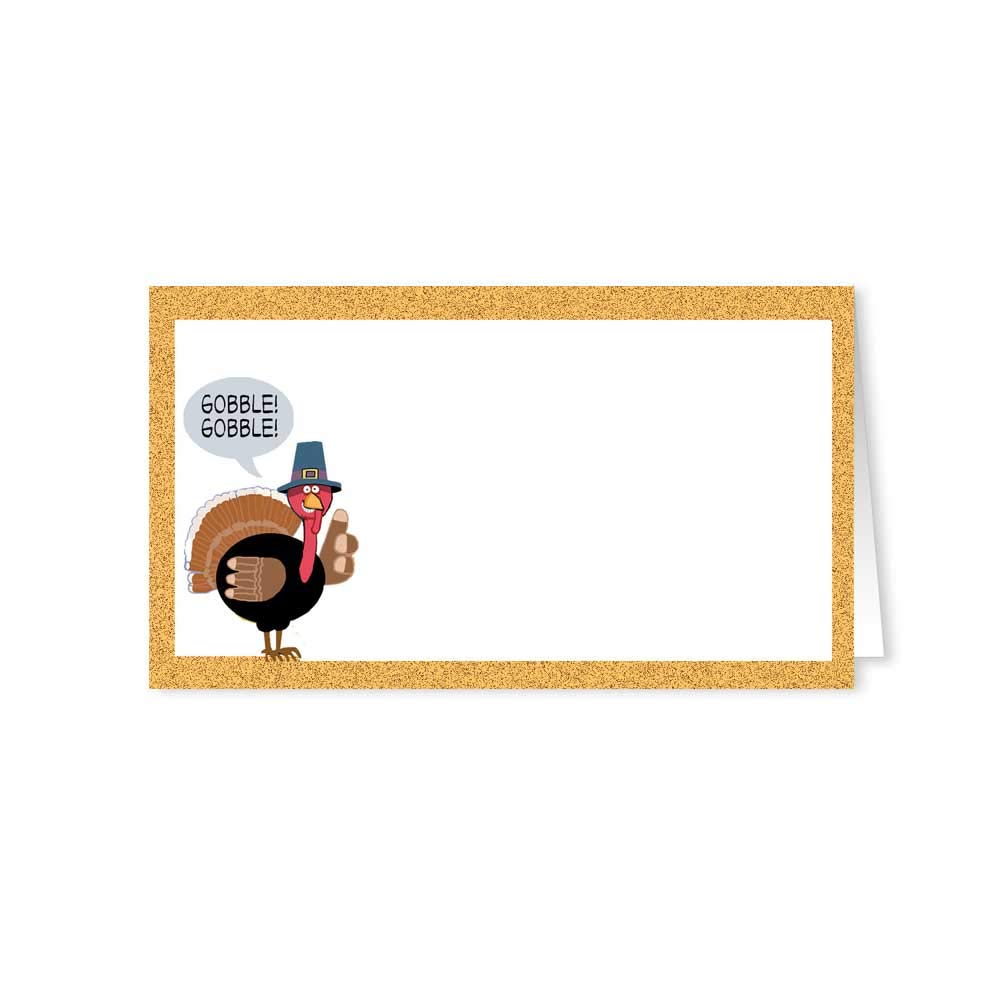 Stonehouse Collection Thanksgiving Table Tent Place Cards - 25 Thankgiving Turkey Guest Seating Name Cards - Table Tents - Place