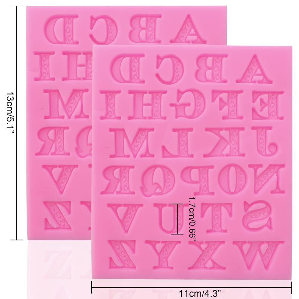 2 Pieces Silicone Gummy Candy Molds Capital Letters Shape Christmas Molds Heart Shape Christmas Chocolate Molds Star Shape Fonda