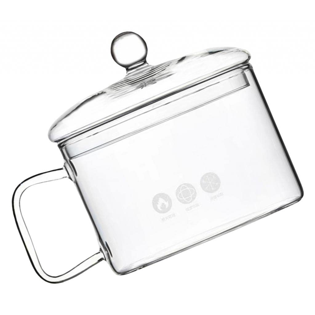 Myaddiction Glass Soup Bowl Handmade Glass Cookware Glass Saucepan For Tea Fruits Milk 1.5L Style C