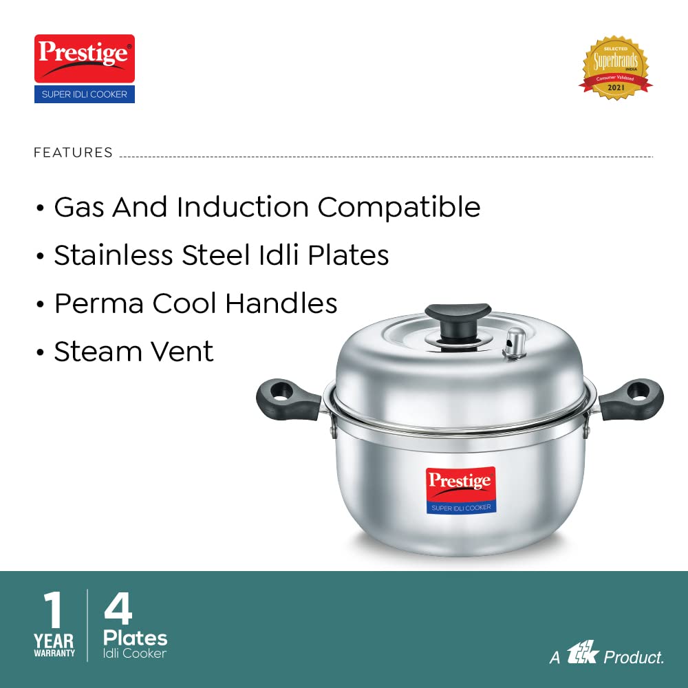 PRESTIGE PRID4 Idli Maker, Medium, Silver