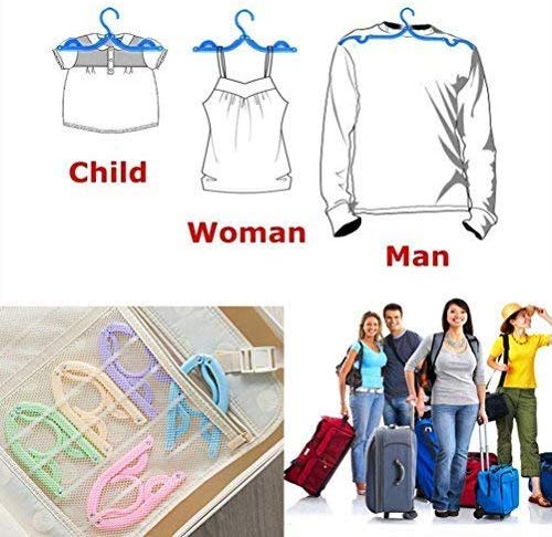 20 Pcs Travel Hangers With 12 Pcs Clips- Cruise Ship Essentials Portable Folding Clothes Hangers Travel Accessories Foldable Clo