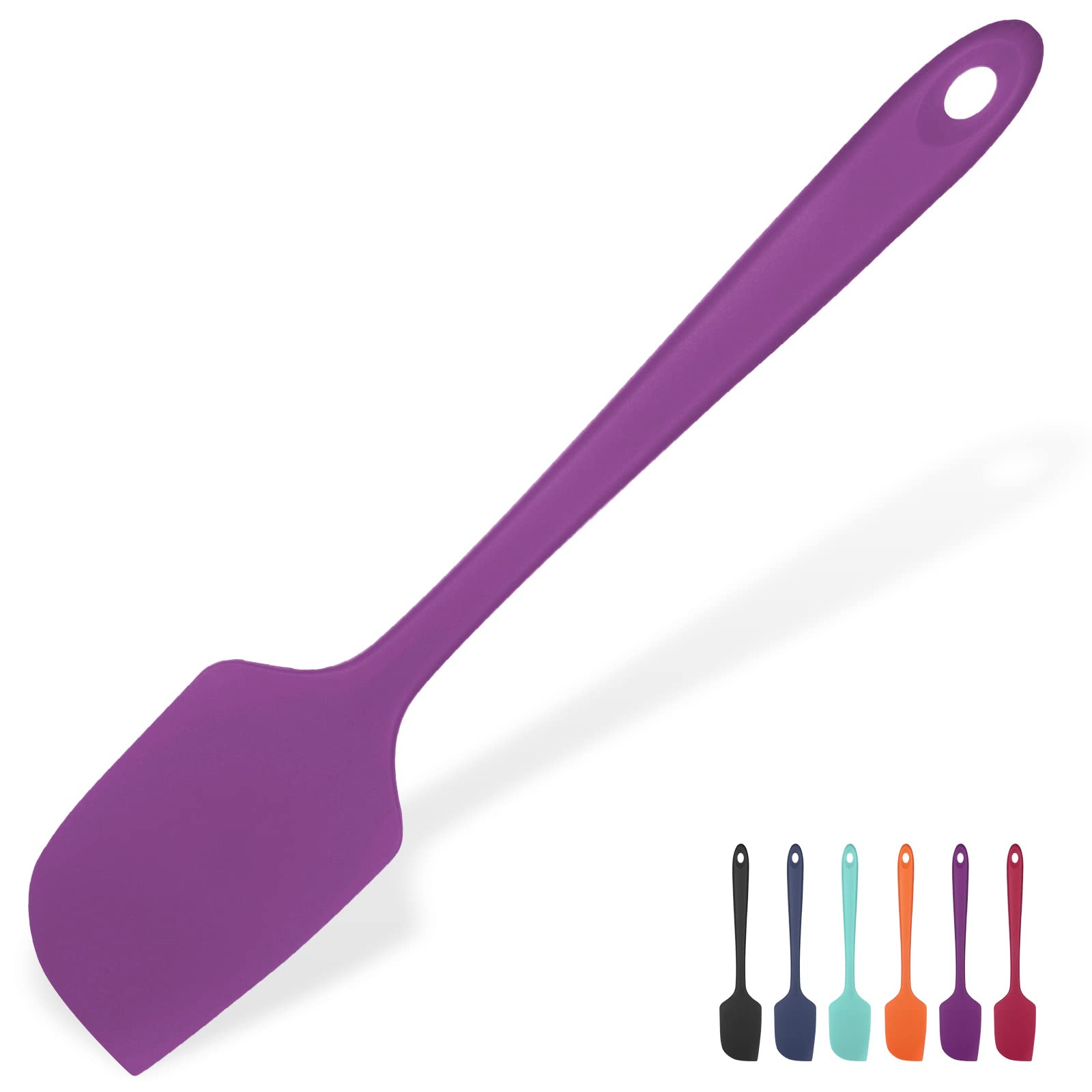 Heat Resistant Silicone Large Spatula: U-Taste 600F High Heat Flexible 11.38In Silicon Mixing Stirring Cooking Scraping Baking B