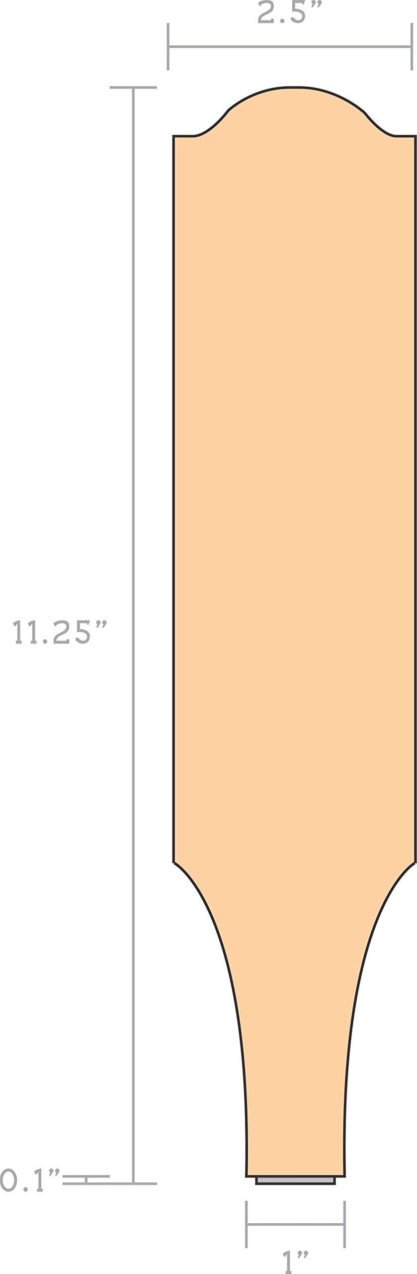 Classic 11'' Solid Red Oak Tap Handle