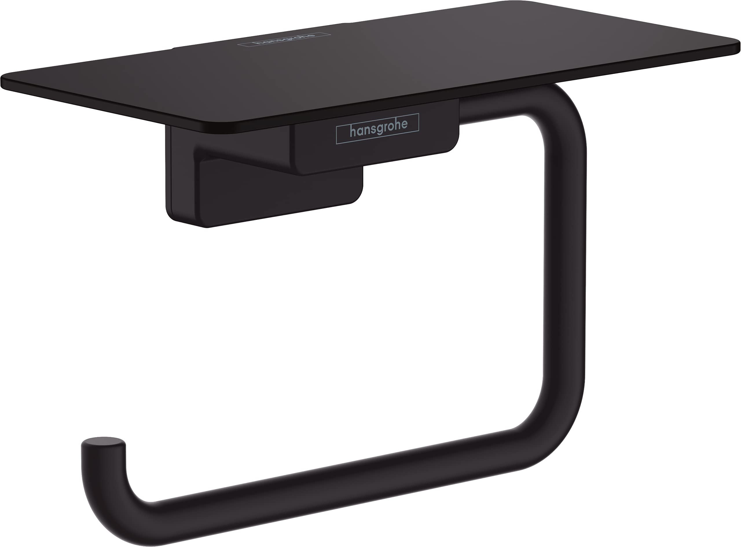 Hansgrohe 41772670 Addstoris Roll Shelf Toilet Paper Holder, Matte Black
