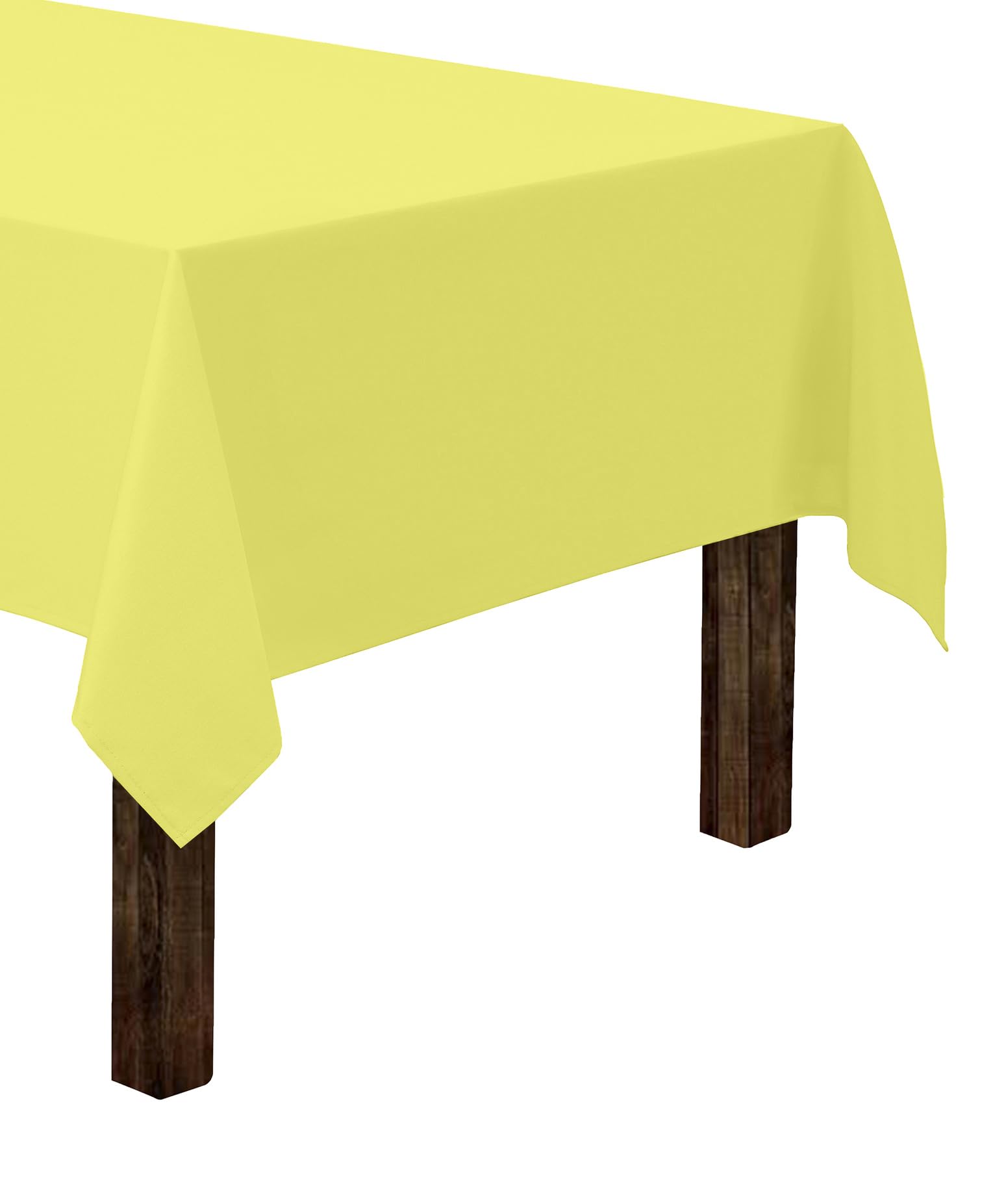 Gee Di Moda Rectangle Tablecloth - 60 X 84 Inch | Yellow Rectangular Table Cloth In Washable Polyester | Great For Buffet Table,