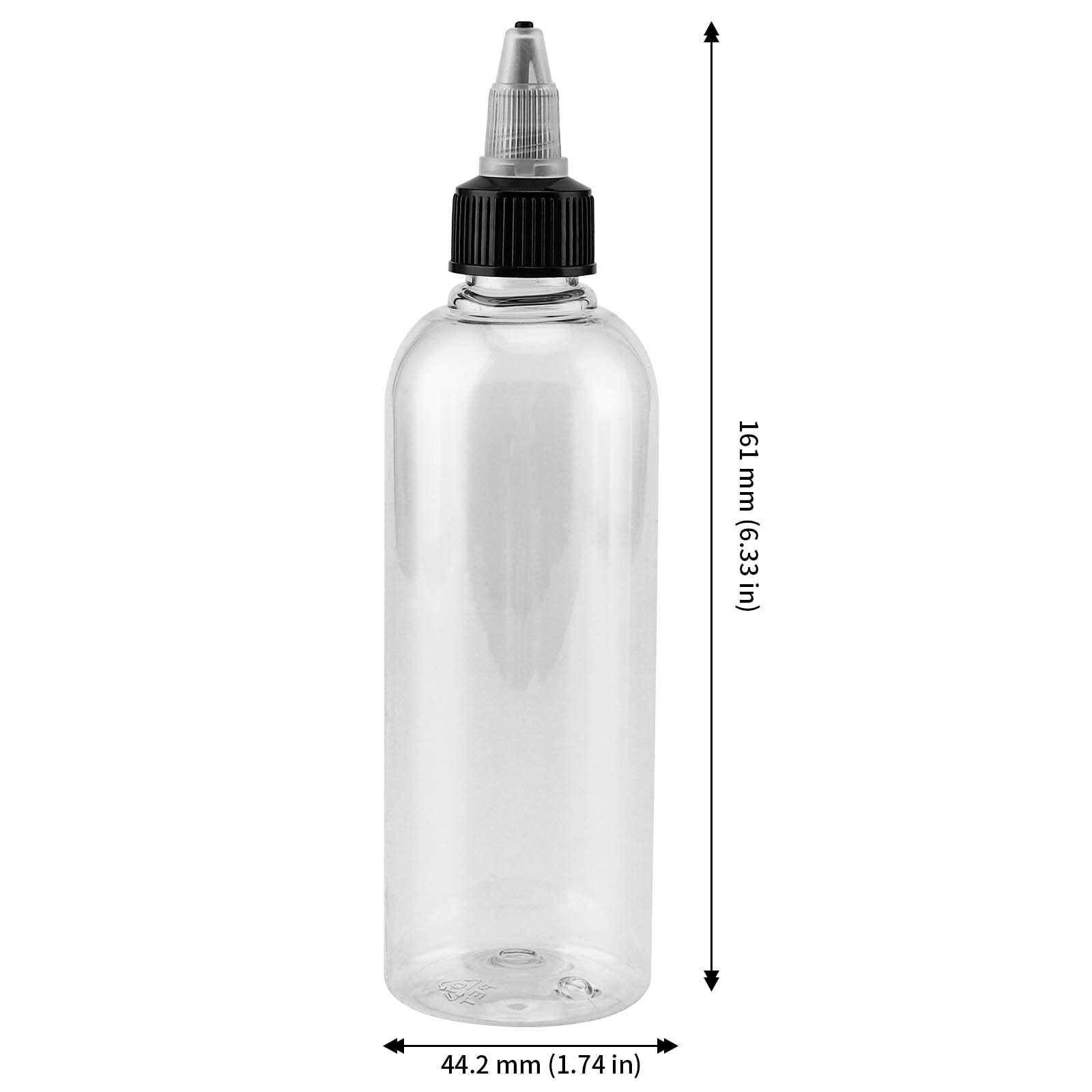 Japchet 50 Pack 5Oz Empty Plastic Squeezing Bottles, 150Ml Plastic Bottles With Twist Top Cap, Clear Condiment Squeeze Bottles F