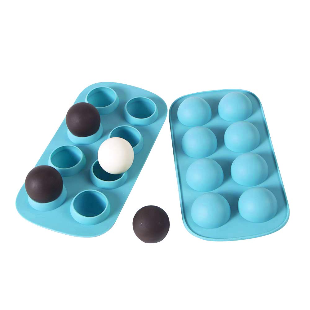 Webake Silicone Chocolate Candy Molds, Round Sphere Baking Molds For Cordial Truffle, Jello Pudding Ball Ice Cube Peanut Butter,