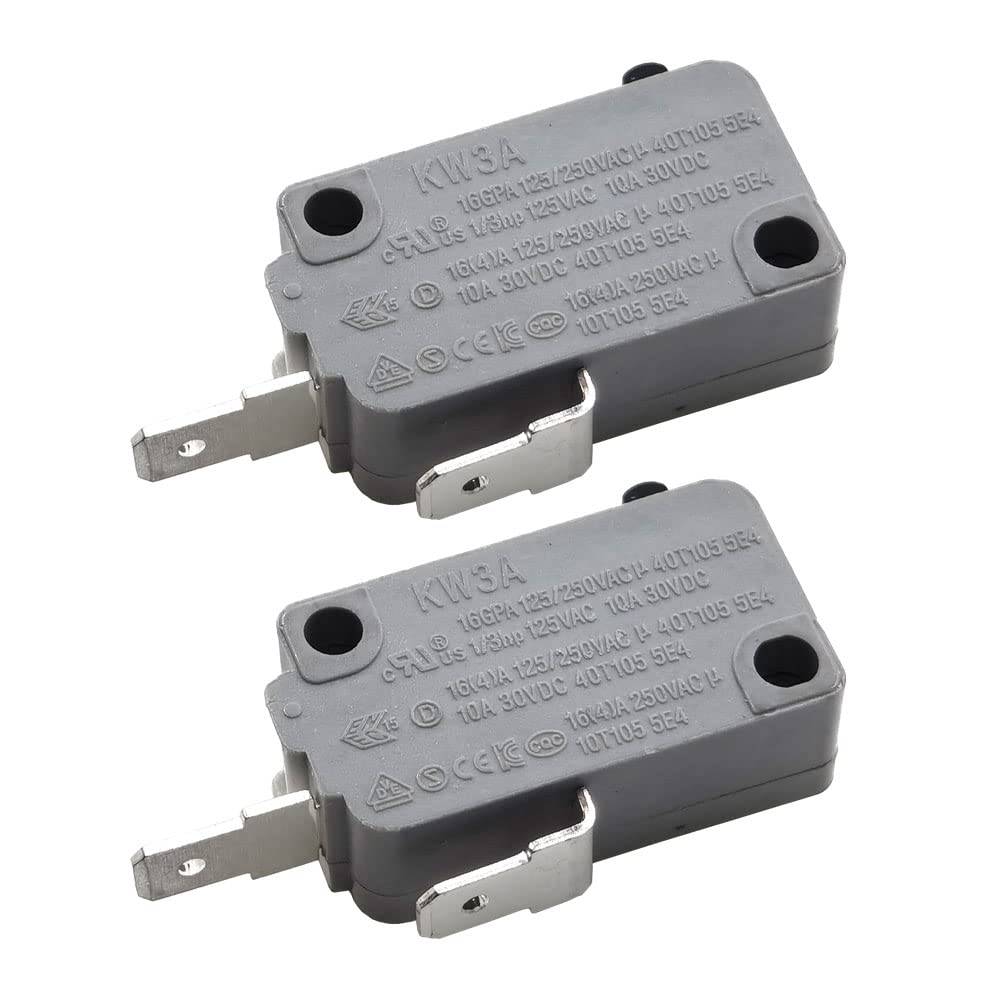 Yoiilnz Kw3A Microwave Oven Door Interlock Switch 16A 125Vac/250Vac Microwave Oven Replacement Part Door Switch(2 Normally Open)