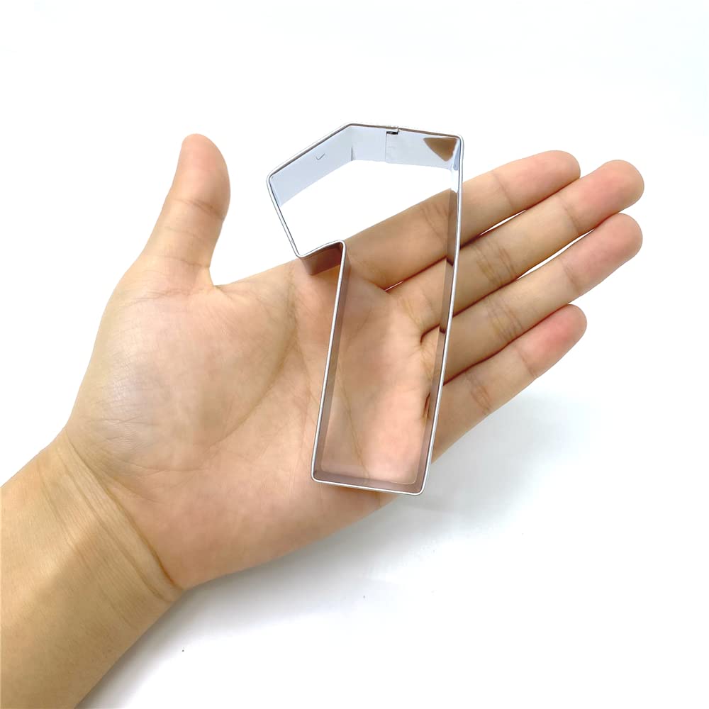 Liliao Number 1 Cookie Fondant Biscuit Cutter For Birthday/Anniversary/Special Day - 2 X 3.6 Inches - Stainless Steel