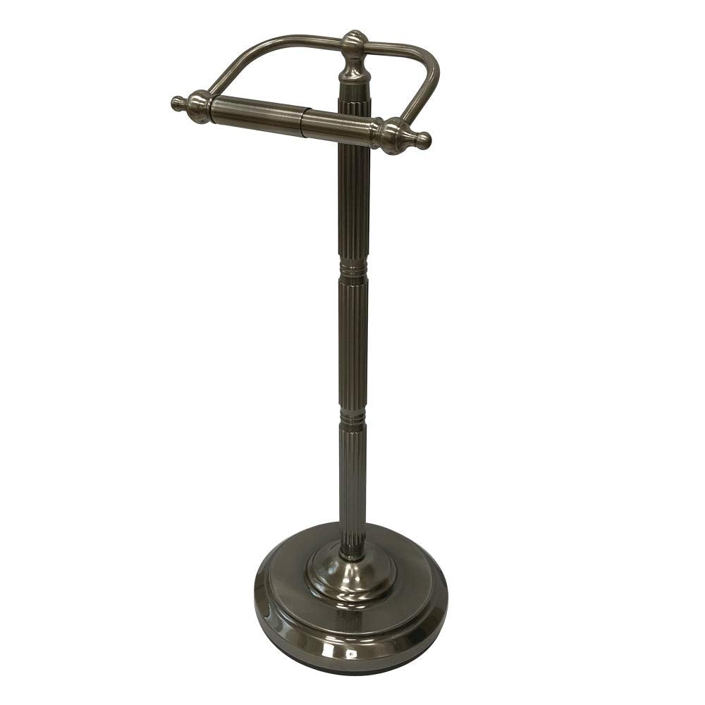Kingston Brass CC2104 Georgian Freestanding Toilet Paper Holder  Black Stainless
