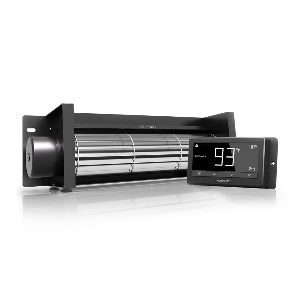 AC Infinity AIRBLAZE T12, Universal Fireplace Blower Fan Kit 12'' with Temperature and Speed Controller, Compatible with Lennox,