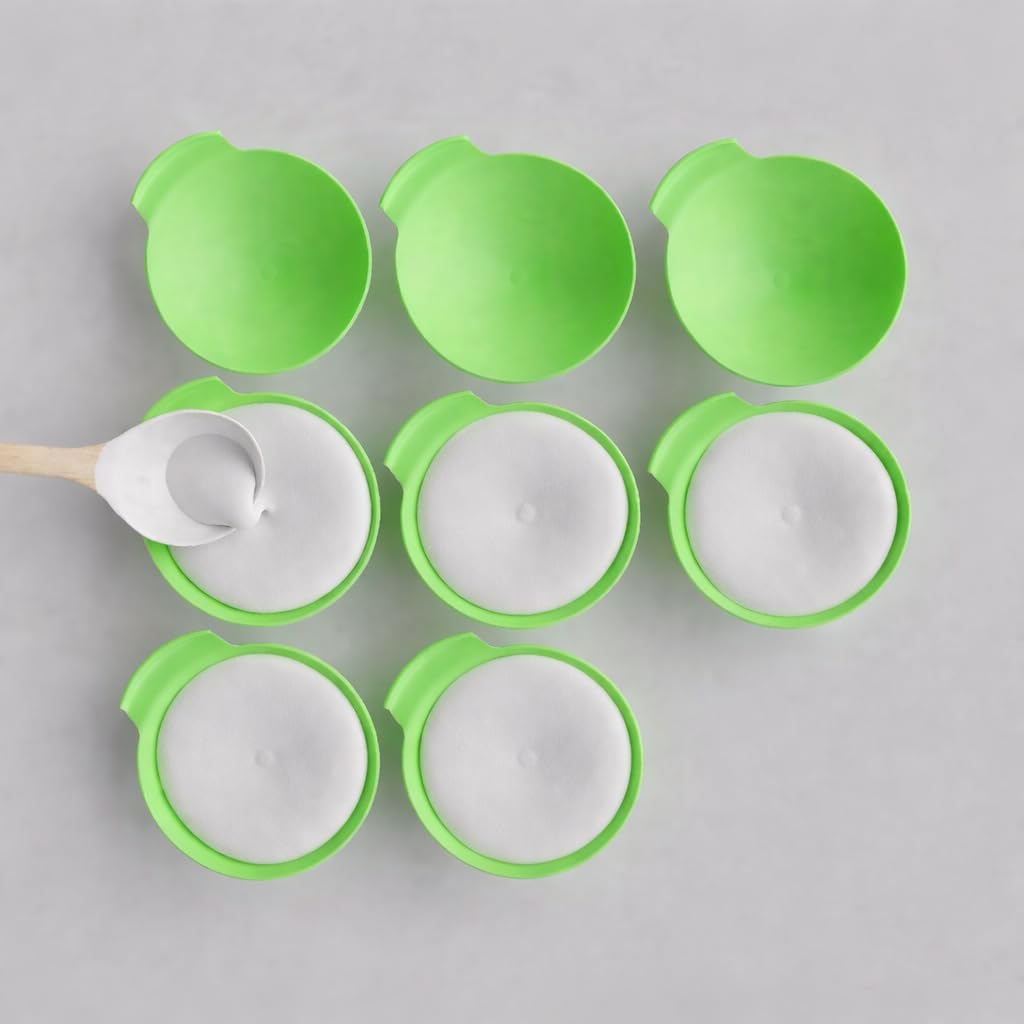 Kitchen Expert Silicone Idli Moulds | 8Pc | Non-Stick Idly Maker | Bpa- Free | Food Grade Silicone | Liners | No Greasing | Oven