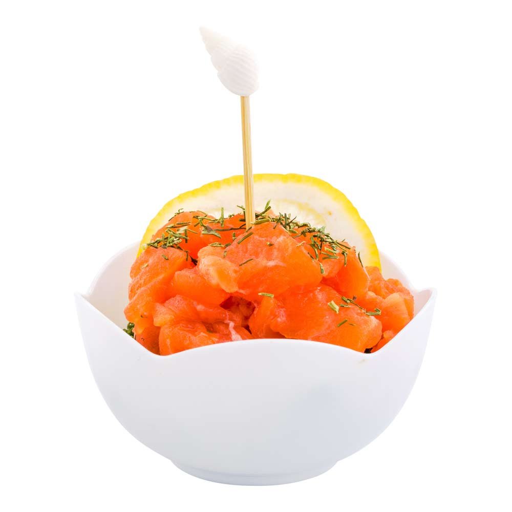 Restaurantware 2 Ounce Disposable Dessert Cups 100 Mini Appetizer Cups - Flower Shape Attractive White Plastic Mini Ice Cream Bo