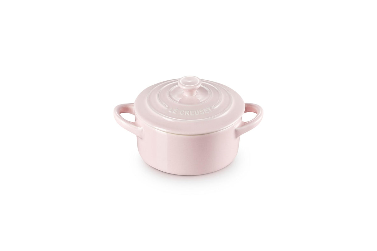 Le Creuset Stoneware Classic Round Mini Cocotte, 8Oz., Chiffon Pink
