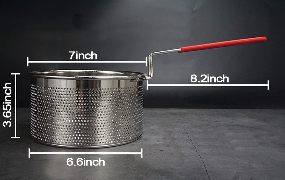 Tenta Kitchen 18/8(304) Stainless Steel Large Fine Mesh Strainer Micro-Perforated Flat Buttom Colander Stainless Steel Punched -